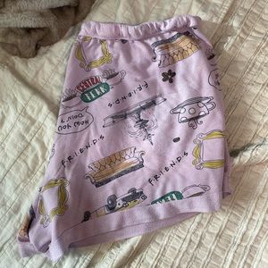 Pink freinds pajama shorts
